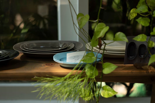 Oval Plate - Ripple Blue (S size)